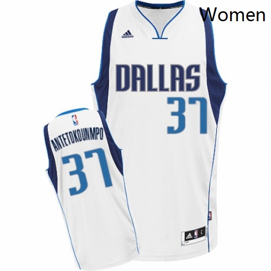 Womens Nike Dallas Mavericks 37 Kostas Antetokounmpo Swingman White Home NBA Jersey Association Edit