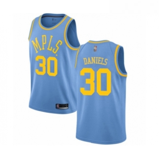 Womens Los Angeles Lakers 30 Troy Daniels Authentic Blue Hardwood Classics Basketball Jersey