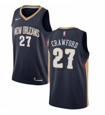 Womens Nike New Orleans Pelicans 27 Jordan Crawford Swingman Navy Blue Road NBA Jersey Icon Edition