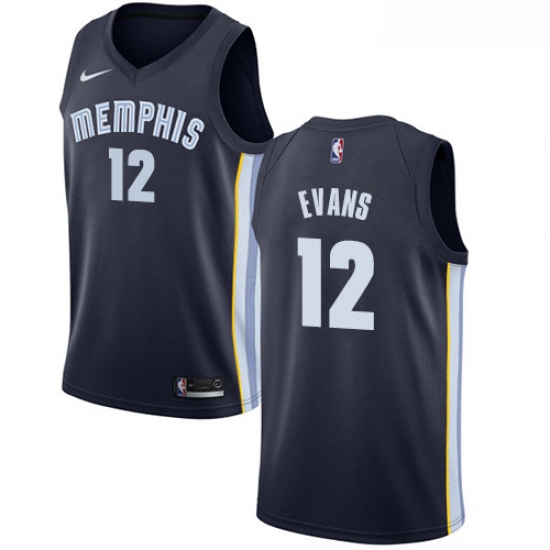 Womens Nike Memphis Grizzlies 12 Tyreke Evans Swingman Navy Blue Road NBA Jersey Icon Edition