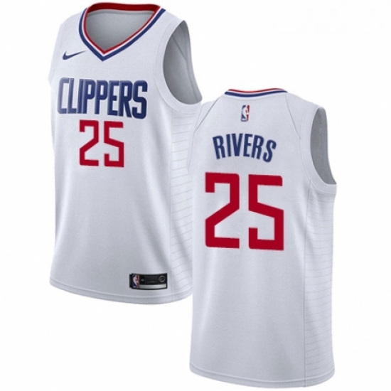 Womens Nike Los Angeles Clippers 25 Austin Rivers Swingman White NBA Jersey Association Edition