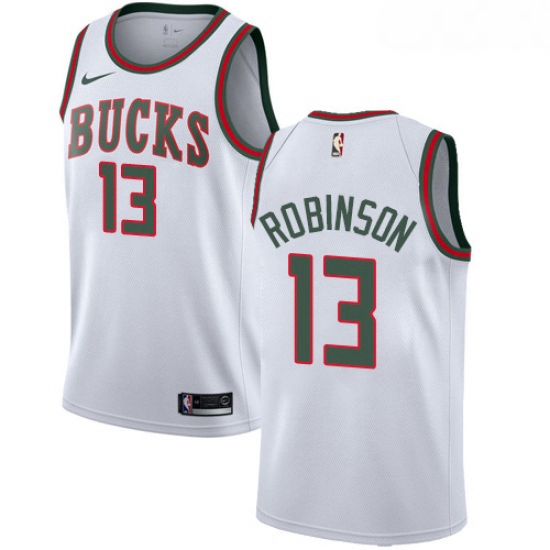 Womens Nike Milwaukee Bucks 13 Glenn Robinson Swingman White Fashion Hardwood Classics NBA Jersey