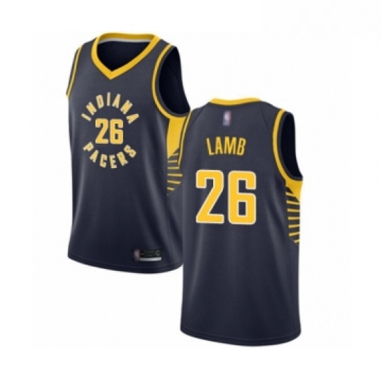 Womens Indiana Pacers 26 Jeremy Lamb Swingman Navy Blue Basketball Jersey Icon Edition