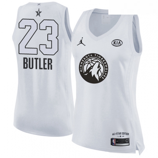 Womens Nike Jordan Minnesota Timberwolves 23 Jimmy Butler Swingman White 2018 All Star Game NBA Jers