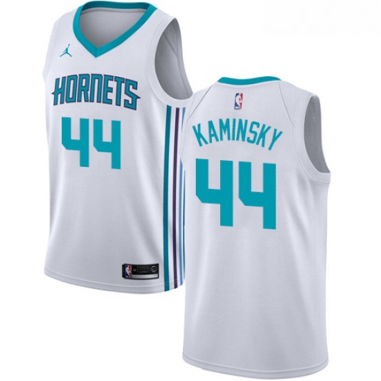 Womens Nike Jordan Charlotte Hornets 44 Frank Kaminsky Authentic White NBA Jersey Association Editio