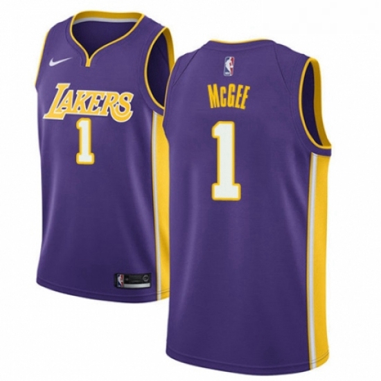 Womens Nike Los Angeles Lakers 1 JaVale McGee Swingman Purple NBA Jersey Statement Edition