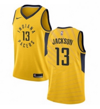 Womens Nike Indiana Pacers 13 Mark Jackson Authentic Gold NBA Jersey Statement Edition