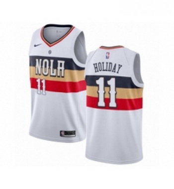 Womens Nike New Orleans Pelicans 11 Jrue Holiday White Swingman 