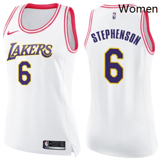 Womens Nike Los Angeles Lakers 6 Lance Stephenson Swingman White