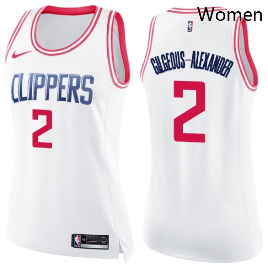 Womens Nike Los Angeles Clippers 2 Shai Gilgeous Alexander Swing