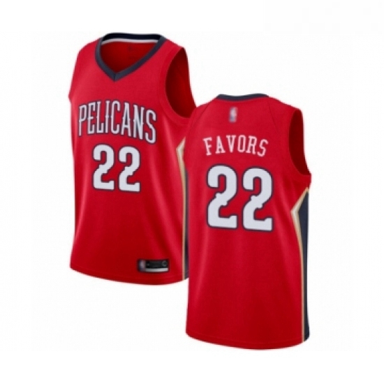 Womens New Orleans Pelicans 22 Derrick Favors Swingman Red Baske