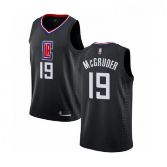 Womens Los Angeles Clippers 19 Rodney McGruder Authentic Black Basketball Jersey Statement Edition