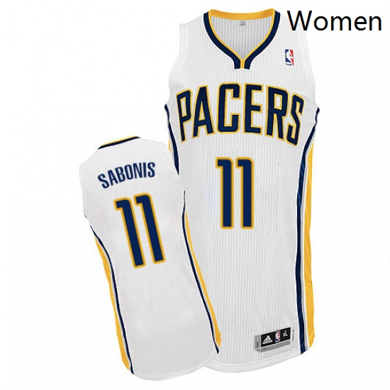 Womens Adidas Indiana Pacers 11 Domantas Sabonis Authentic White