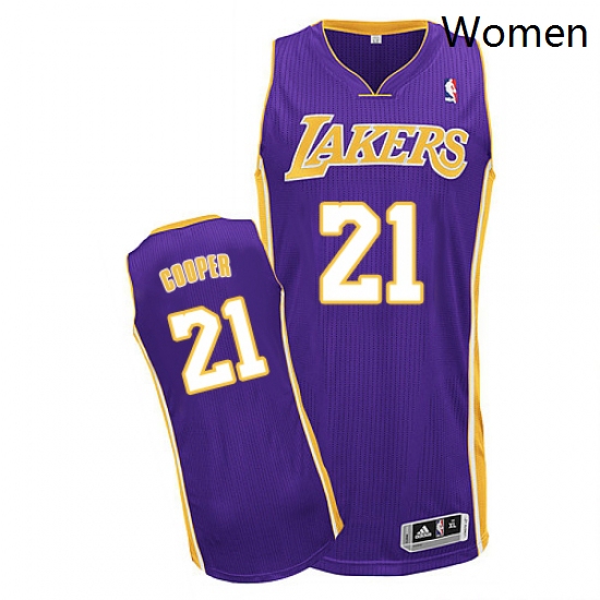 Womens Adidas Los Angeles Lakers 21 Michael Cooper Authentic Pur