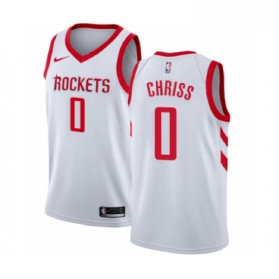 Womens Nike Houston Rockets 0 Marquese Chriss Swingman White NBA Jersey Association Edition