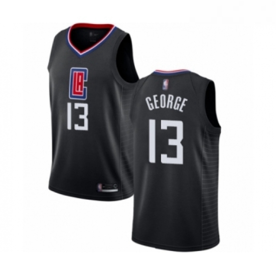 Womens Los Angeles Clippers 13 Paul George Authentic Black Basketball Jersey Statement Edition