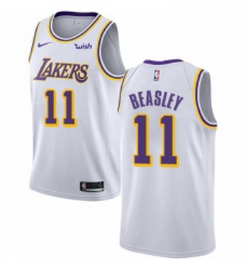 womens Nike Los Angeles Lakers 11 Michael Beasley Swingman White NBA Jersey Association Edition