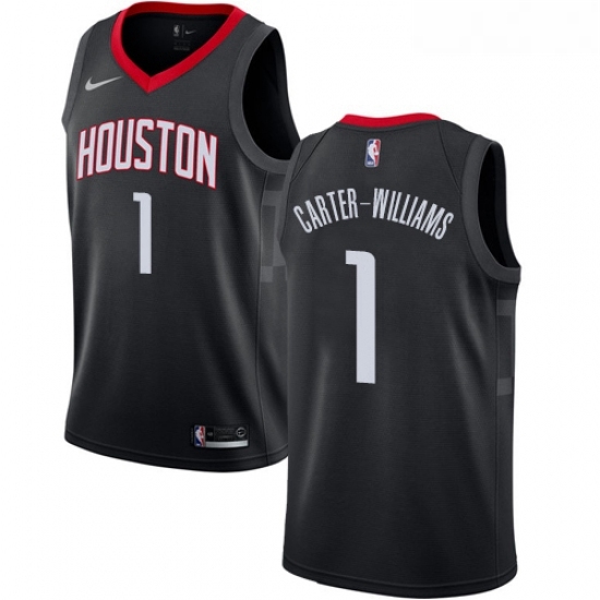 Womens Nike Houston Rockets 1 Michael Carter Williams Swingman Black NBA Jersey Statement Edition