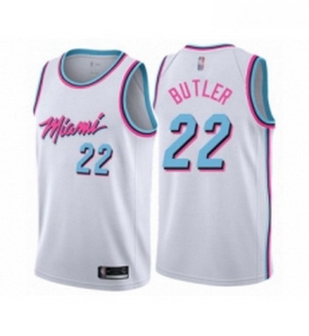 Womens Miami Heat 22 Jimmy Butler Swingman White Basketball Jersey City Edition