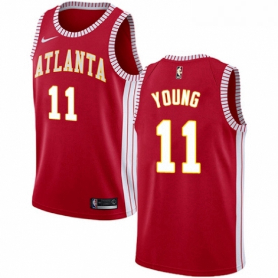 Womens Nike Atlanta Hawks 11 Trae Young Authentic Red NBA Jersey Statement Edition