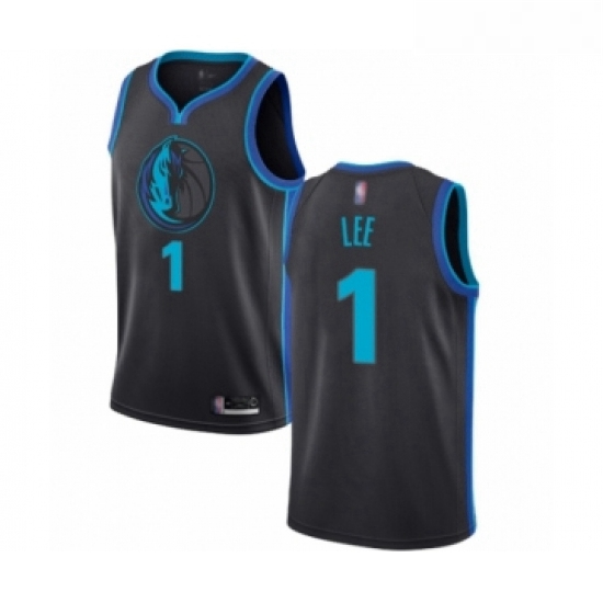 Womens Dallas Mavericks 1 Courtney Lee Swingman Charcoal Basketball Jersey City Edition