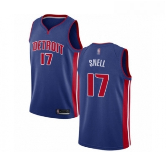 Womens Detroit Pistons 17 Tony Snell Swingman Royal Blue Basketball Jersey Icon Edition