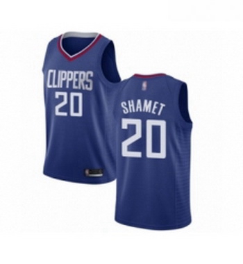 Womens Los Angeles Clippers 20 Landry Shamet Authentic Blue Basketball Jersey Icon Edition