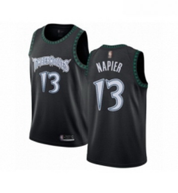 Womens Minnesota Timberwolves 13 Shabazz Napier Swingman Black Hardwood Classics Jersey