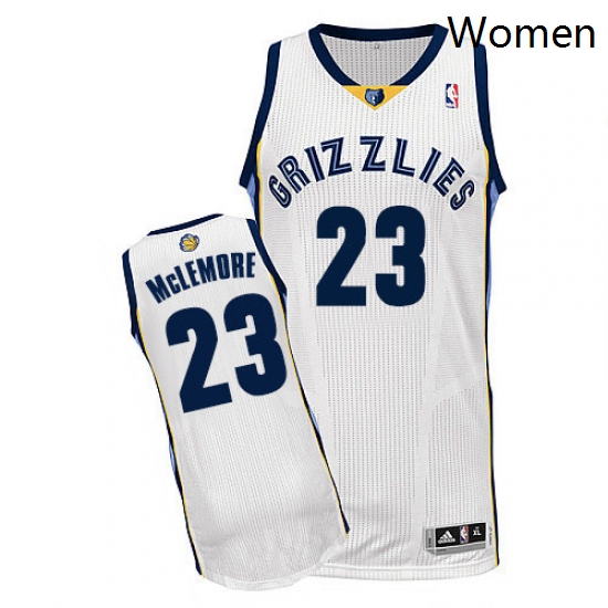 Womens Adidas Memphis Grizzlies 23 Ben McLemore Authentic White Home NBA Jersey