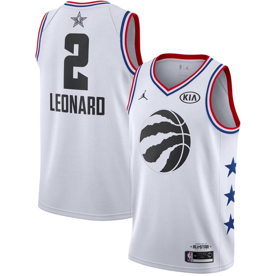 Men's Toronto Raptors Kawhi Leonard Jordan Brand White 2019 NBA All-Star Game Finished Swingman Jers