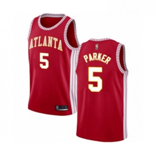 Womens Atlanta Hawks 5 Jabari Parker Authentic Red Basketball Jersey Statement Edition