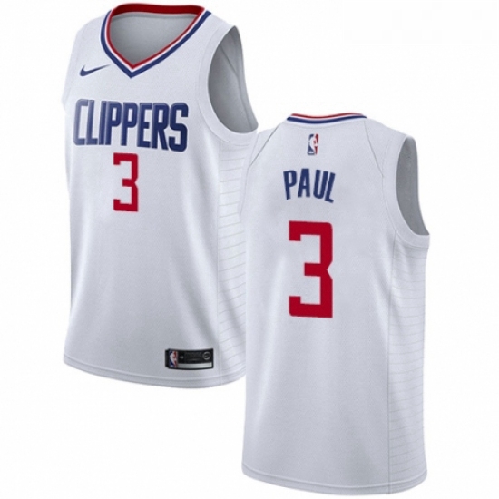 Womens Nike Los Angeles Clippers 3 Chris Paul Authentic White NBA Jersey Association Edition