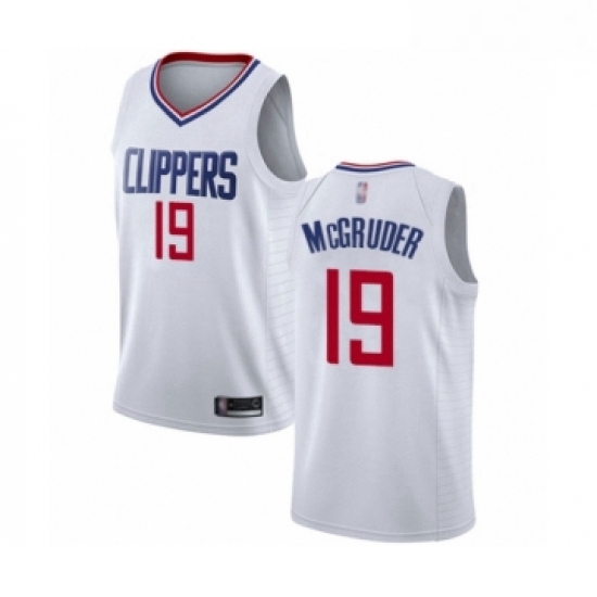 Womens Los Angeles Clippers 19 Rodney McGruder Authentic White Basketball Jersey Association Edition