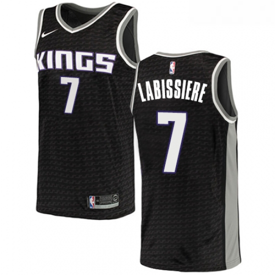 Womens Nike Sacramento Kings 7 Skal Labissiere Authentic Black NBA Jersey Statement Edition