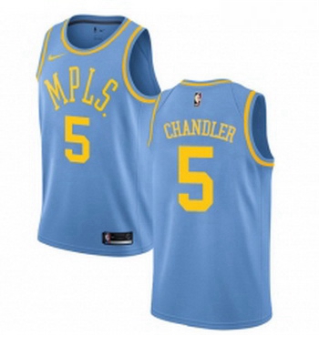 Womens Nike Los Angeles Lakers 5 Tyson Chandler Swingman Blue Hardwood Classics NBA Jersey