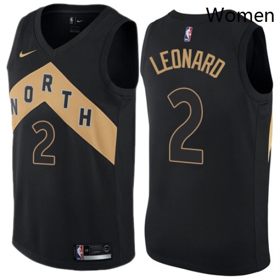 Womens Nike Toronto Raptors 2 Kawhi Leonard Swingman Black NBA Jersey City Edition