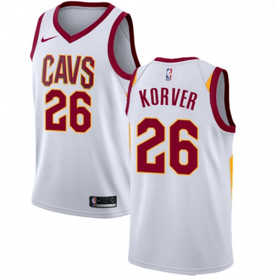 Womens Nike Cleveland Cavaliers 26 Kyle Korver Swingman White Home NBA Jersey Association Edition