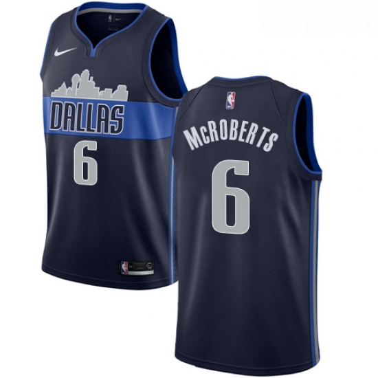 Womens Nike Dallas Mavericks 6 Josh McRoberts Authentic Navy Blue NBA Jersey Statement Edition