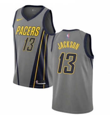 Womens Nike Indiana Pacers 13 Mark Jackson Swingman Gray NBA Jersey City Edition