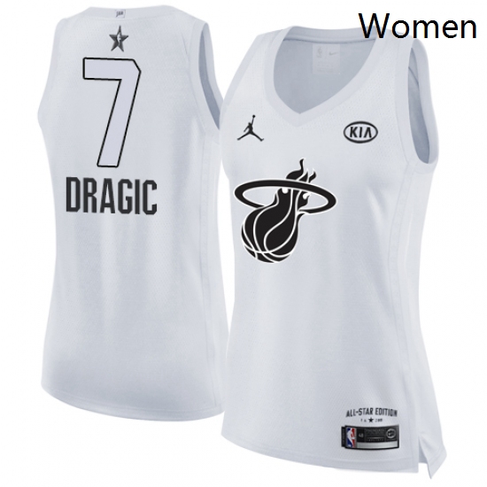 Womens Nike Miami Heat 7 Goran Dragic Swingman White 2018 All Star Game NBA Jersey