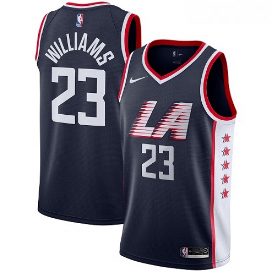 Womens Nike Los Angeles Clippers 23 Louis Williams Swingman Navy Blue NBA Jersey City Edition