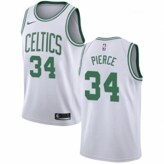 Womens Nike Boston Celtics 34 Paul Pierce Authentic White NBA Jersey Association Edition