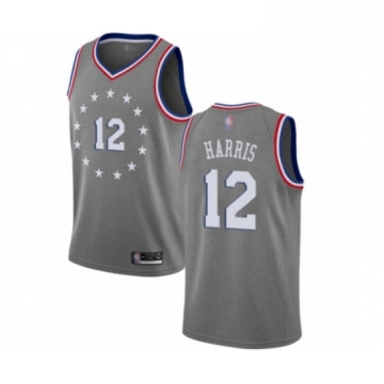 Womens Philadelphia 76ers 12 Tobias Harris Swingman Gray Basketball Jersey City Edition