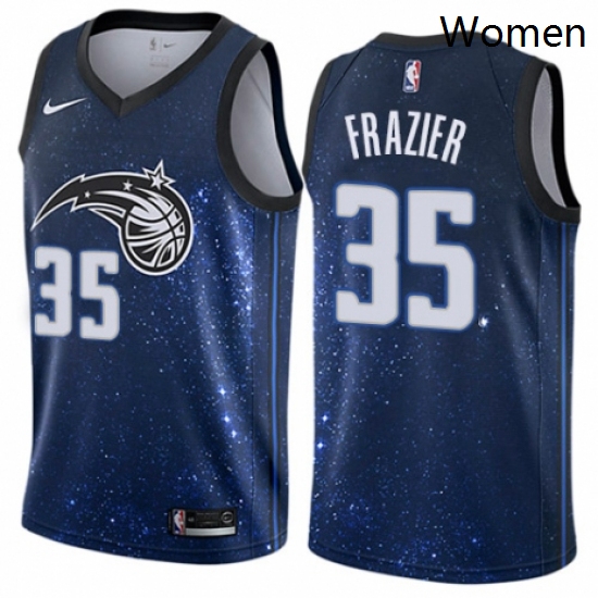 Womens Nike Orlando Magic 35 Melvin Frazier Swingman Blue NBA Jersey City Edition