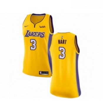 Womens Los Angeles Lakers 3 Josh Hart Authentic Gold Basketball Jersey Icon Edition