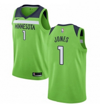 Womens Nike Minnesota Timberwolves 1 Tyus Jones Authentic Green NBA Jersey Statement Edition