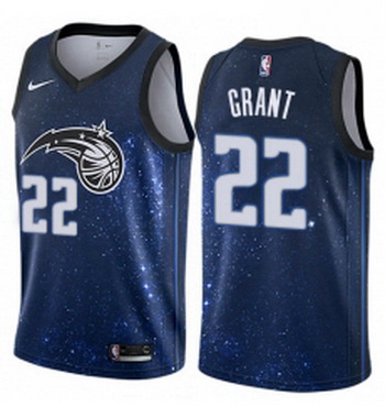 Womens Nike Orlando Magic 22 Jerian Grant Swingman Blue NBA Jersey City Edition