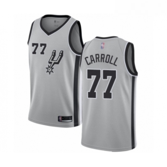 Womens San Antonio Spurs 77 DeMarre Carroll Swingman Silver Basketball Jersey Statement Edition