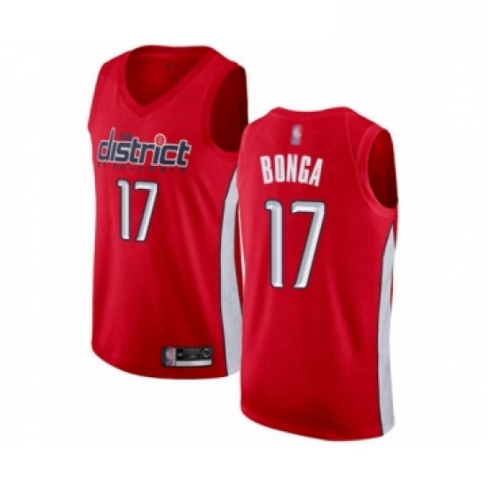 Womens Washington Wizards 17 Isaac Bonga Red Swingman Jersey Earned Edition