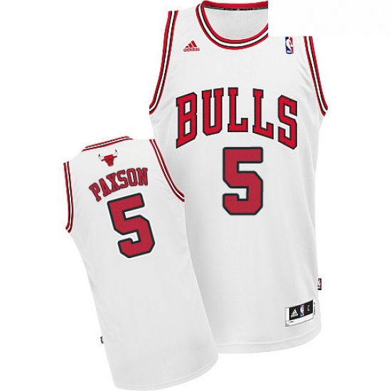 Youth Adidas Chicago Bulls 5 John Paxson Swingman White Home NBA Jersey